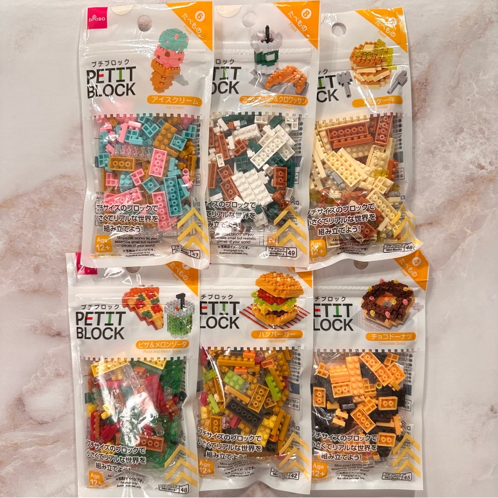 Daiso Petit Block Food Bundle
